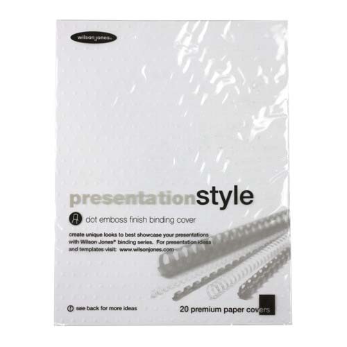 Wilson Jones Dot Emboss 8.5" x 11" Binding Cover - 20pk