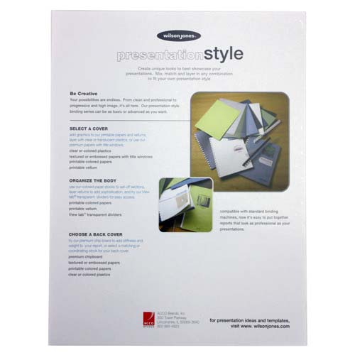 Wilson Jones Dot Emboss 8.5" x 11" Binding Cover - 20pk