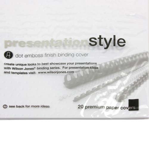 Wilson Jones Dot Emboss 8.5" x 11" Binding Cover - 20pk