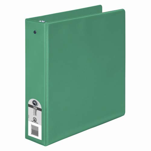Wilson Jones Green Basic Opaque Round Ring Binders - 12pk