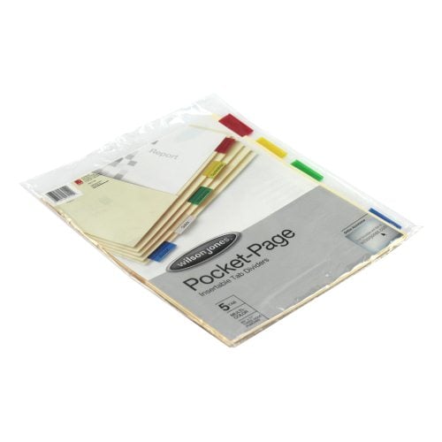 Wilson Jones Multicolor Tab Pocket Indexes - W53154