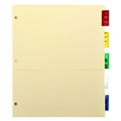 Wilson Jones Multicolor Tab Pocket Indexes - W53154