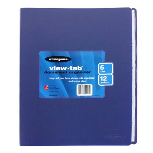 Wilson Jones View-Tab 5 Tab Document Organizers - W55117A