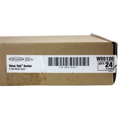 Wilson Jones View-Tab 5 Tab Multicolor Professional Sorter - W55120