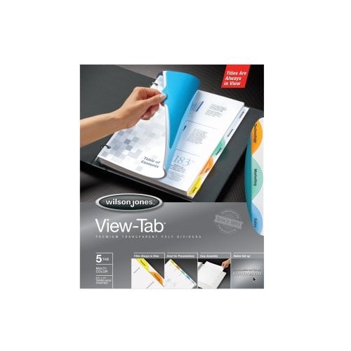 Wilson Jones View-Tab 5-Tab Round Multicolor Dividers - W55061