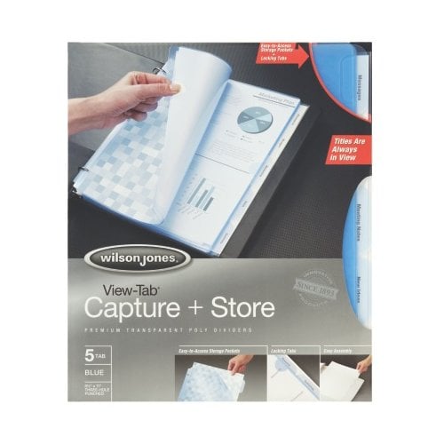 Wilson Jones View-Tab 5-Tab Square Capture Dividers - W55631