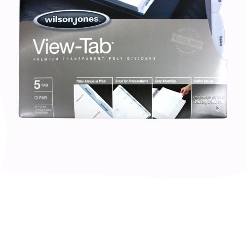 Wilson Jones View-Tab 5 Tab Square Clear Dividers - W55066