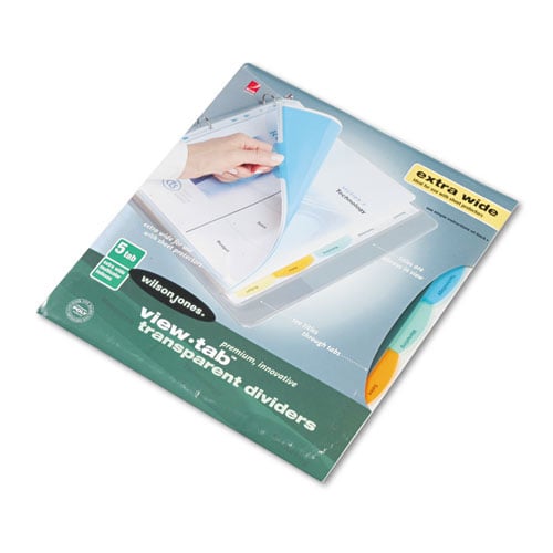 Wilson Jones View-Tab 5 Tab Wide Transparent Dividers - W55069