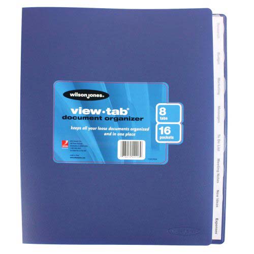 Wilson Jones View-Tab 8 Tab Document Organizers - W55118A - Clearance Sale