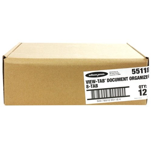 Wilson Jones View-Tab 8 Tab Document Organizers - W55118A - Clearance Sale
