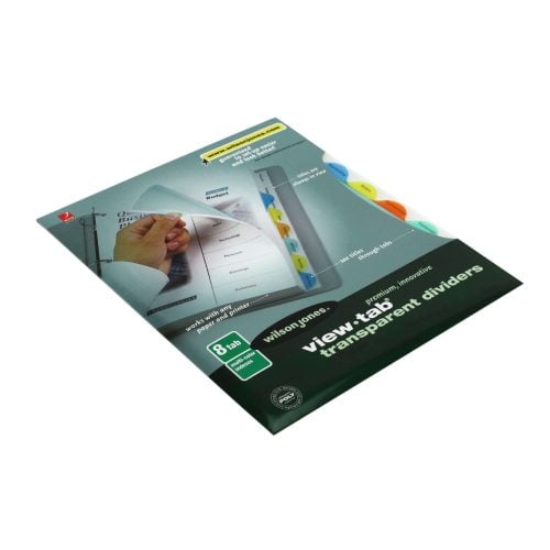 Wilson Jones View-Tab 8 Tab Round Multicolor Dividers - W55063