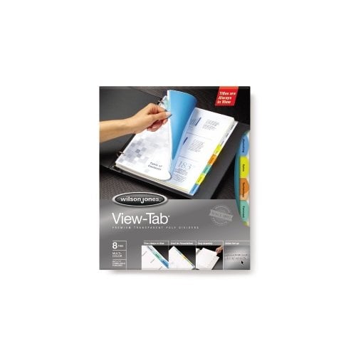 Wilson Jones View-Tab 8-Tab Square Multicolor Dividers - W55567
