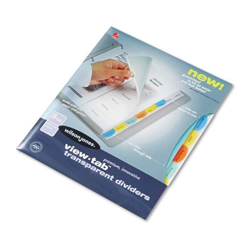 Wilson Jones View-Tab 8 Tab Transparent Dividers - W55067