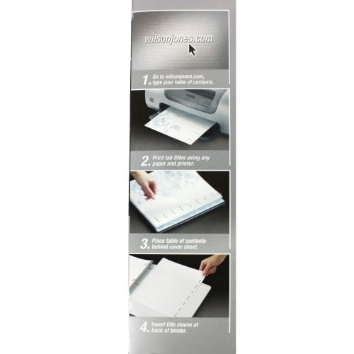 Wilson Jones View-Tab 8 Tab Transparent Dividers - W55068