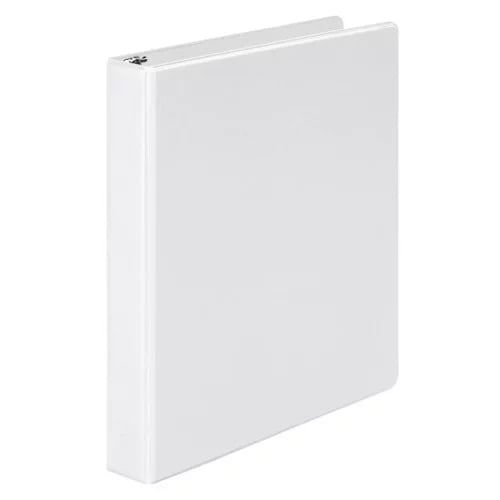 Wilson Jones White Basic Opaque Round Ring Binders - 12pk