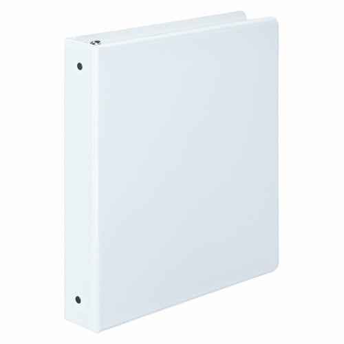 Wilson Jones White Basic Vinyl Round Ring View Binders - 12pk