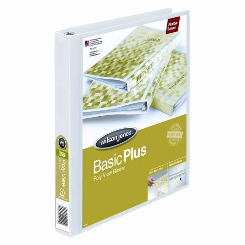 Wilson Jones White Non-Stick Flexible Binders - 12pk