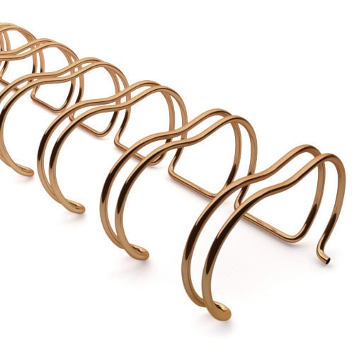 Gold 2:1 Pitch Twin Loop Wire