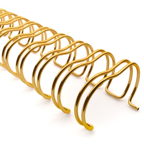 Bronze 3/8" 3:1 Pitch Twin Loop Wire - 100pk