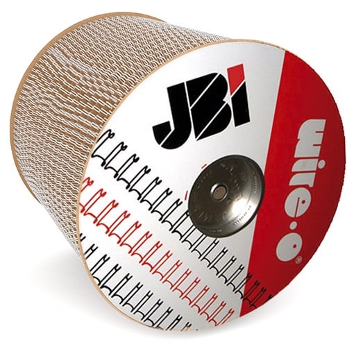 Wire-O 7/8" White 2:1 Pitch Double Loop Ring Wire Spool  (6100 Loops)