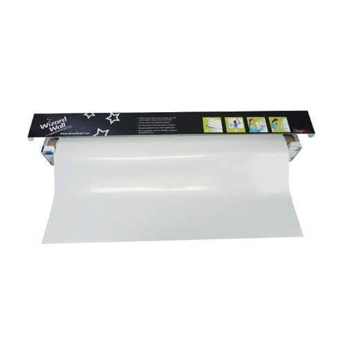 Wizard Wall 13" x 25' White Static ClingZ Film White Board System - 1325SBW