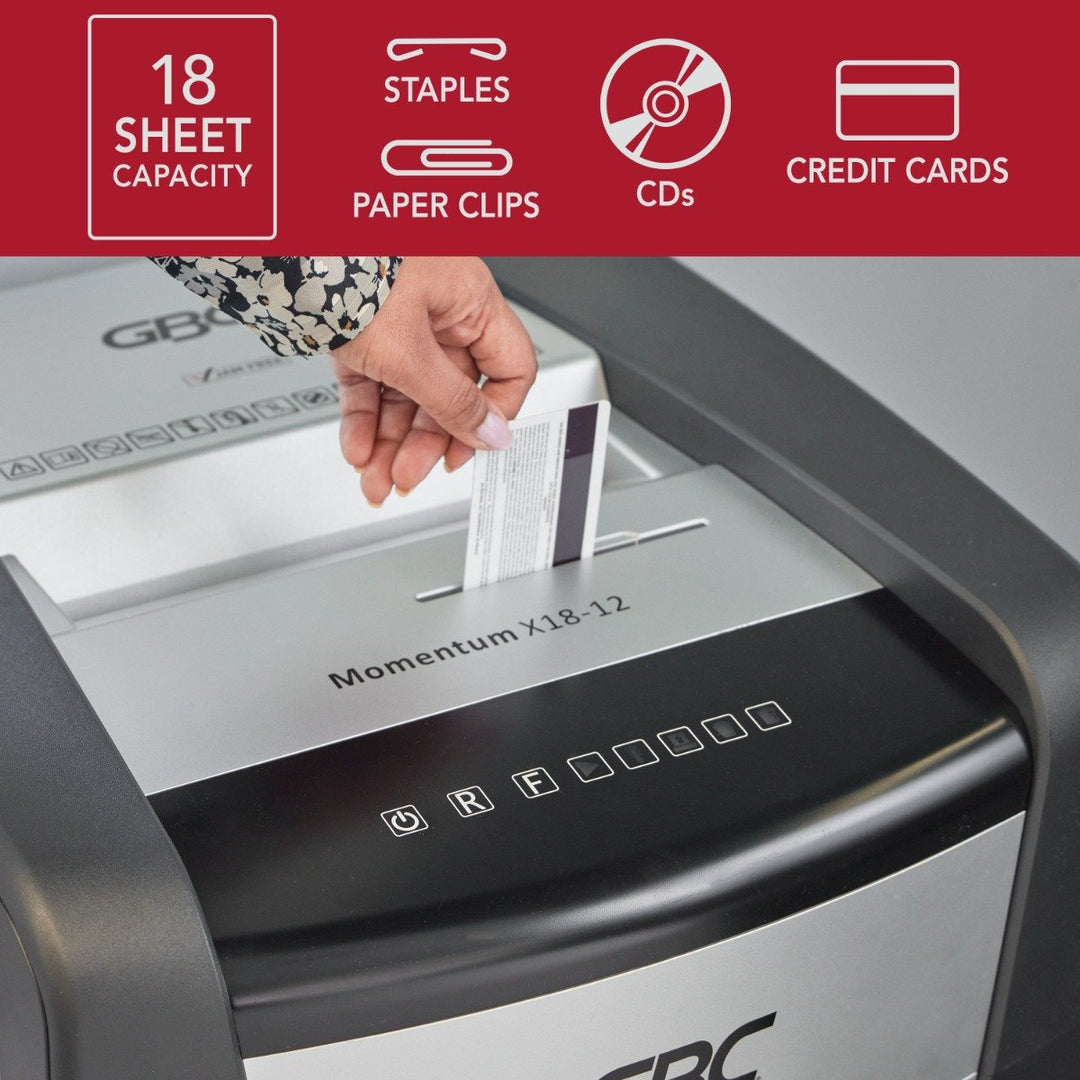 GBC X18-12 Momentum 18-Sheet Level P-4 Micro-Cut Shredder - WSM177002