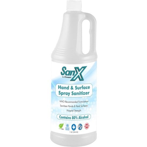 X-Stamper 1 Quart Hand and Surface Sanitizer - 16/Case