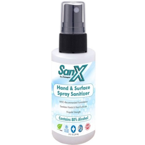 X-Stamper 2oz. Spray Hand and Surface Sanitizer - 24/Case