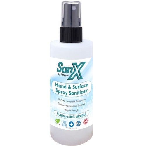 X-Stamper 4oz. Spray Hand and Surface Sanitizer - 42/Case