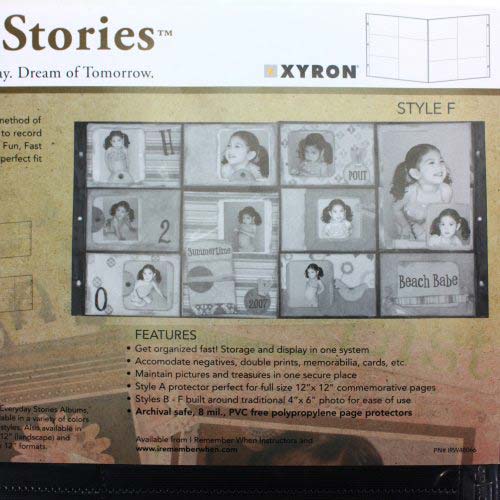 Xyron 12" x 12" Everyday Stories Page Protectors Style F