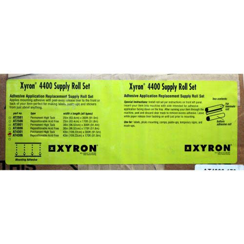 Xyron 4400 Repositionable Acid Free Adhesive 42" x 170' - AT4306-170