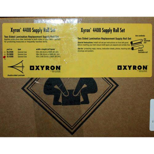 Xyron 4400 Two Sided Standard Laminating Roll Set 42" x 300' - DL4300-300