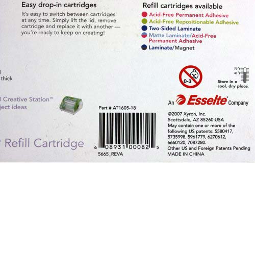 Xyron 510 Acid Free Repositionable Adhesive Cartridge - AT1606-18