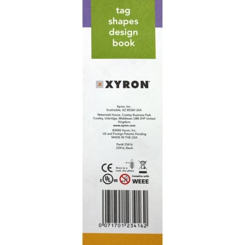 Xyron Personal Cutting System Tags shapes Design Book