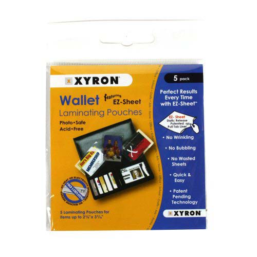 Xyron Wallet Protectors - Lamination Cards 5pk - XSLP013