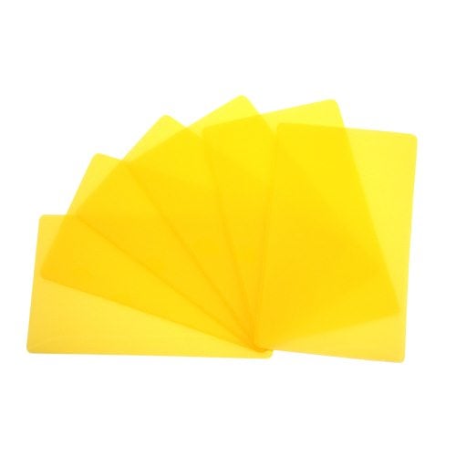 Yellow 10mil Business Card Laminating Pouches - 100pk - Clearance Sale