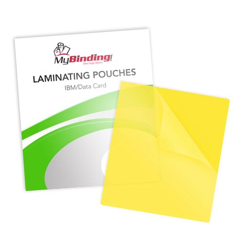 Yellow 10mil IBM Data Laminating Pouches - 100pk