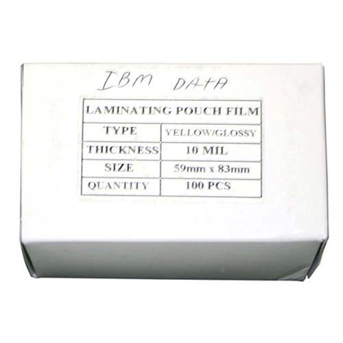 Yellow 10mil IBM Data Laminating Pouches - 100pk