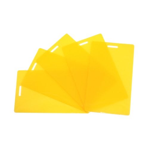 Yellow 10mil Luggage Tag With Slot Laminating Pouches 100pk