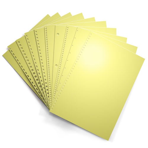 Pastel Yellow 20lb Punched Binding Paper - 500 Sheets