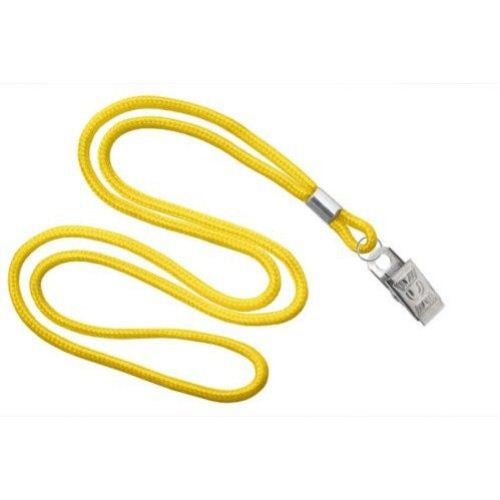 Yellow Round Braid Lanyard with NPS Bulldog Clip - 100pk