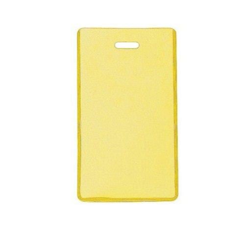 Yellow Semi-Rigid Vinyl Luggage Tag Holders - 100pk