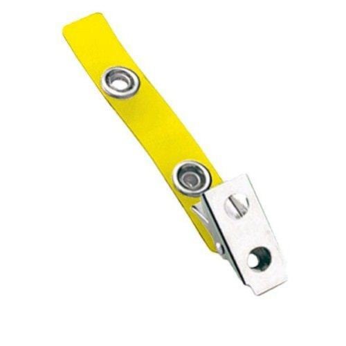 Yellow Vinyl Straps with 2-Hole Smooth Face Clips - 100pk