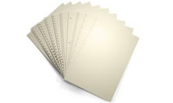 Cream Pre-Punched Binding Paper