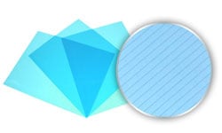 Transparent Blue Stripe Poly Covers