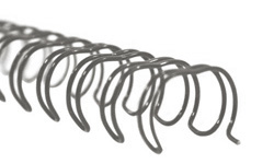 Gray Twin Loop Wire Binding Spines