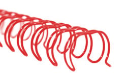 Red Twin Loop Wire Binding Spines