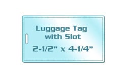 Luggage Tag Size with Slot Laminating Pouches