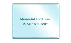 Memorial Card Size Laminating Pouches