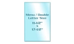 Menu Size Sticky Back Laminating Pouches